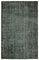 Black Overdyed Rug in Wool, Image 1