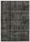 Black Overdyed Area Rug in Wool, Image 1