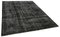 Black Overdyed Area Rug in Wool, Image 2