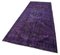 Turkish Purple Overdyed Runner Rug 3