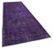 Turkish Purple Overdyed Runner Rug 2