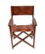 Set of Leather Campaign Desk and Chair 4