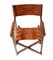 Set of Leather Campaign Desk and Chair 13