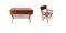 Leather Campaign Desk and Chair, Set of 2, Image 1