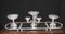 Bols Sheffield Rococo en Argent et Verre de Cristal, Set de 4 2