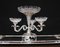 Rococo Sheffield Silver Plate and Crystal Glass Bowls Epergne, Set of 4 1