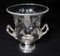 Jarra de urna victoriana de vidrio grabado al aguafuerte y plato de plata, Imagen 2