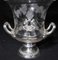 Viktorianischer Campana Urn Humpen aus geätztem Glas, versilbert 6