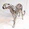 Art Deco Silver Plate & Bronze Cheetah Cat in Statue 10