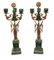 Empire Maiden Malachite Candelabras, Set of 2 1