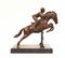 Englische Bronze Steeplechase Horse Jockey Statue - Springreiter 1