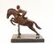 English Bronze Steeplechase Horse Jockey Statue - Show Jumper, Image 3