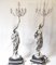 Silberne Bronze Kerzenhalter von Gregoire Figurines, 2er Set 2