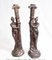 Art Nouveau Bronze Candleholders, Set of 2 2
