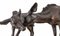 Estatuas de ciervos de bronce vintage, Imagen 5