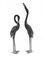 Japanische Kraniche aus Bronze mit Storch-Gartenvögeln, 2 . Set 1
