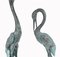 Japanischer Gartenstorch und Flamingo aus Bronze, 2er Set 4