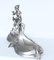 Art Nouveau French Pewter Maiden and Birds Epergne, 1920s 7