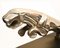 Ornement de Voiture Jaguar Art Déco en Bronze Argenté 4