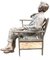 Large Bronze Garden Bench with Lifesize Albert Einstein Statue 13