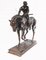 Große französische Pferde- und Jockey-Skulptur aus Bronze von Mene 6
