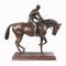 Big French Bronze Horse and Jockey Sculpture by Mene 9