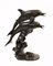 Bronze Dolphins Leaping Through Water Figurine 7