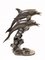 Bronze Dolphins Leaping Through Water Figurine 6