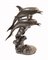 Bronze Dolphins Leaping Through Water Figurine 1