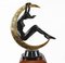 Jugendstil Bronze Nude Female Moon Figur 1