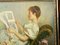 Artista inglese, Portrait of Edwardian Lady Reading, anni '80, olio su tela, con cornice, Immagine 3