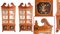 Antique Chippendale Display Cabinets in Satinwood, 1920s, Set of 2, Image 2