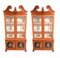 Antique Chippendale Display Cabinets in Satinwood, 1920s, Set of 2 1