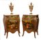 French Painted Cabinets in the Style of Vernis Martin, Set of 2 1