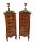 Regency Tall Boy Chests of Drawers, Set of 2 5