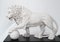 Italian Lions Stone Medici Paw Ball Cats Statues, Set of 2 16