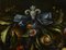 Artista vittoriano, natura morta con fiori e cherubino, pittura ad olio, Immagine 6