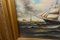 Paisaje marino de estilo victoriano, años 80, pintura al óleo, enmarcado, Imagen 3
