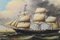 Paisaje marino de estilo victoriano, años 80, pintura al óleo, enmarcado, Imagen 6