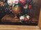 Natura morta floreale in stile vittoriano, pittura a olio, anni '80, con cornice, Immagine 3