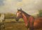 Artista victoriano, caballo y poni, siglo XIX, pintura al óleo, enmarcado, Imagen 7