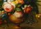 Dutch Artist, Still Life with Floral Spray, 1980s, Oil Painting, Framed 3