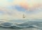 Artista inglés, paisaje marino, pintura al óleo, enmarcado, Imagen 3