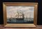 Paisaje marino de los muelles de Boston con velero Clipper estadounidense, pintura al óleo, enmarcado, Imagen 1