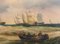A. Hess, Paesaggio marino vittoriano con galeone marittimo, anni '80, dipinto a olio, con cornice, Immagine 5