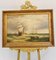 A. Hess, paisaje marino victoriano con galeón marítimo, años 80, pintura al óleo, enmarcado, Imagen 1