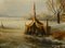 Artista holandés, escena rústica de río, años 80, óleo sobre lienzo, enmarcado, Imagen 7