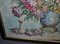 Artista Art Nouveau, Natura morta con spray floreale, anni '80, olio su tela, con cornice, Immagine 6