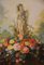 English Artist, Statue in Flower Arrangement, 19th Century, Oil Painting, Framed 11