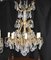 Nouveau French Cut Glass Ormolu Chandelier 1